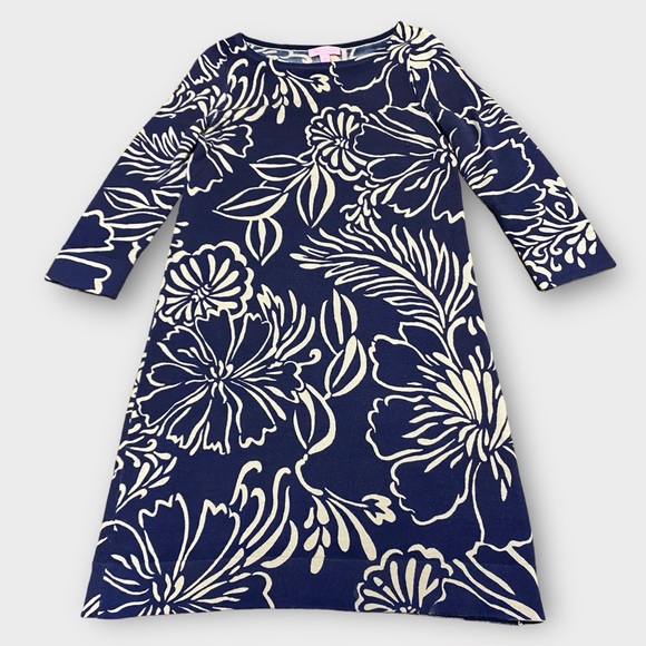 Lilly Pulitzer Women’s Pipster Dress XS 100% Merino Wool Tropical Floral - Picture 1 of 10